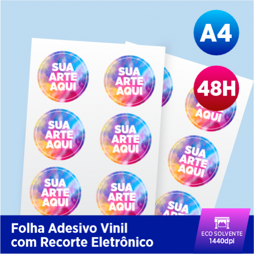 ADESIVO A4  - CORTE CONTORNO
